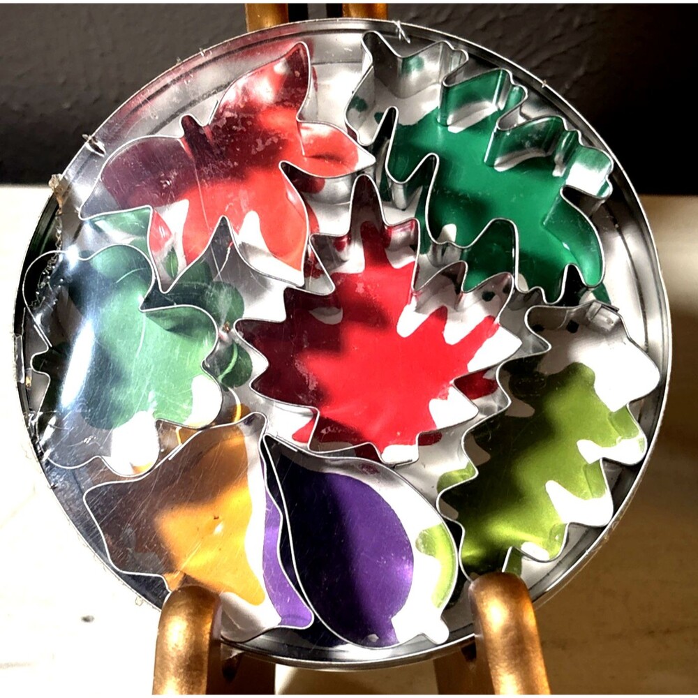 Wilton Cookie Cutter Cutters Metal Set 7 Fall Autumn Leaves NEW